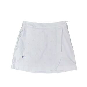 G/Fore Skort Women 4 White Quick Dry Side Zip Inner Shorts Skirt Tennis Golf